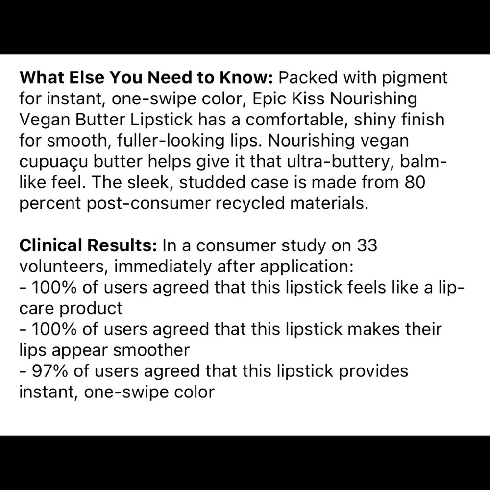 💋KVD Beauty Epic Kiss Nourishing Vegan Butter Lipstick / Color: The Female Gaze